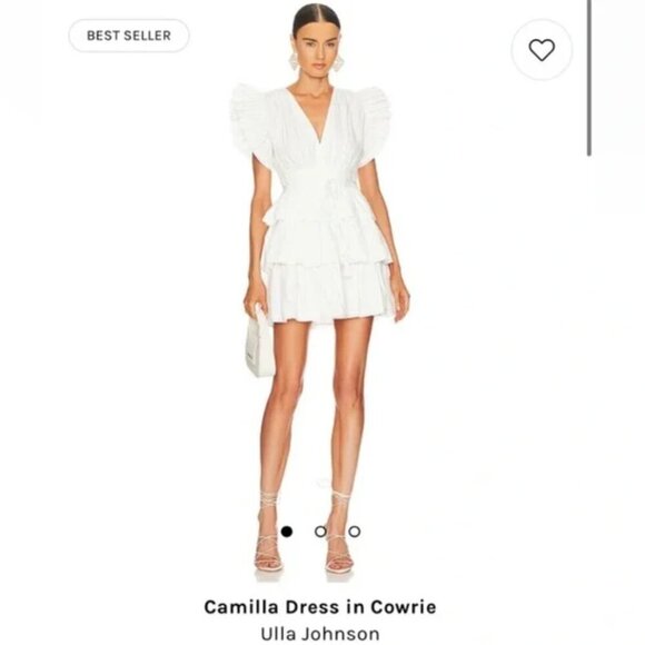 Ulla Johnson Camilla Mini Ruffle Dress Cowrie Size 2 - Picture 3 of 13